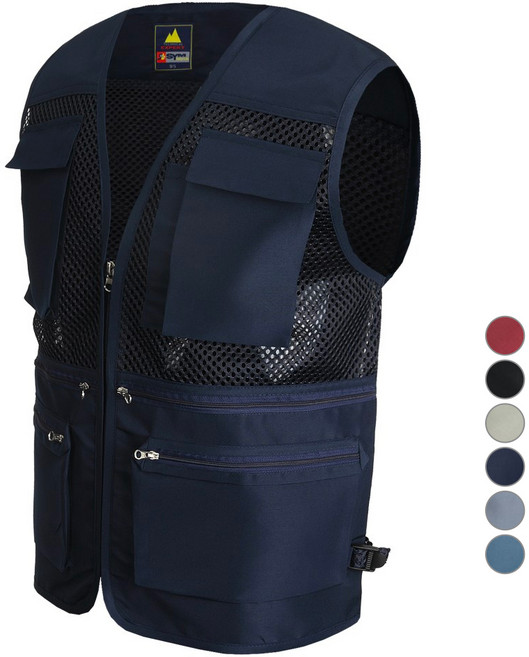 심비오즈 남성용 아웃도어 SM 08 망사 등산 작업 조끼