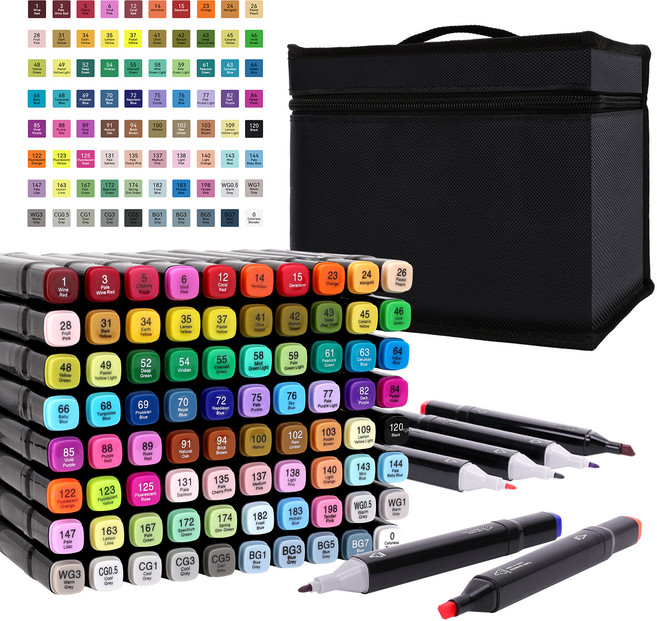 코멧 아트 마카펜 + 펜홀더 세트, 80색, 1세트