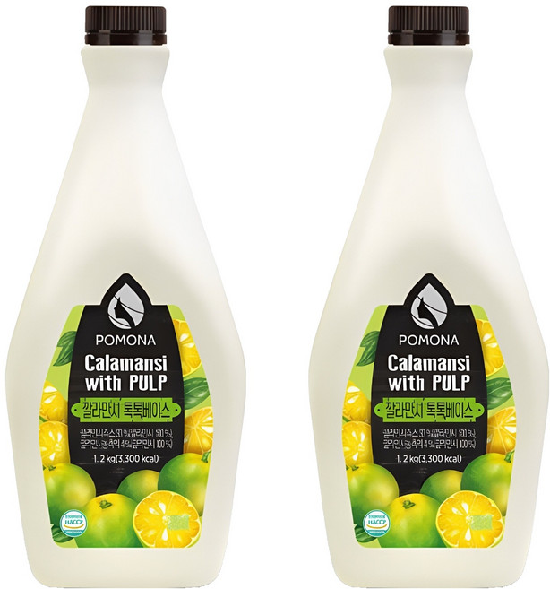 포모나 톡톡 농축 베이스 깔라만시, 2개, 1.2kg
