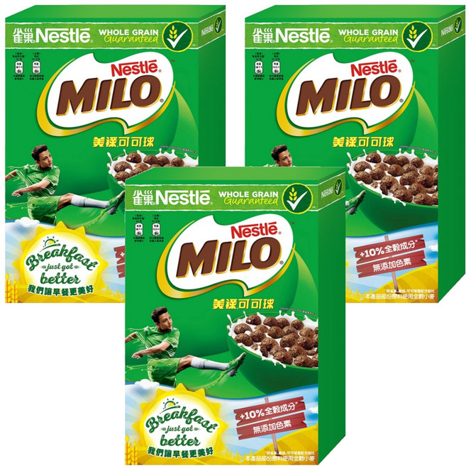 MILO 美祿 可可球早餐脆片, 170g, 3盒