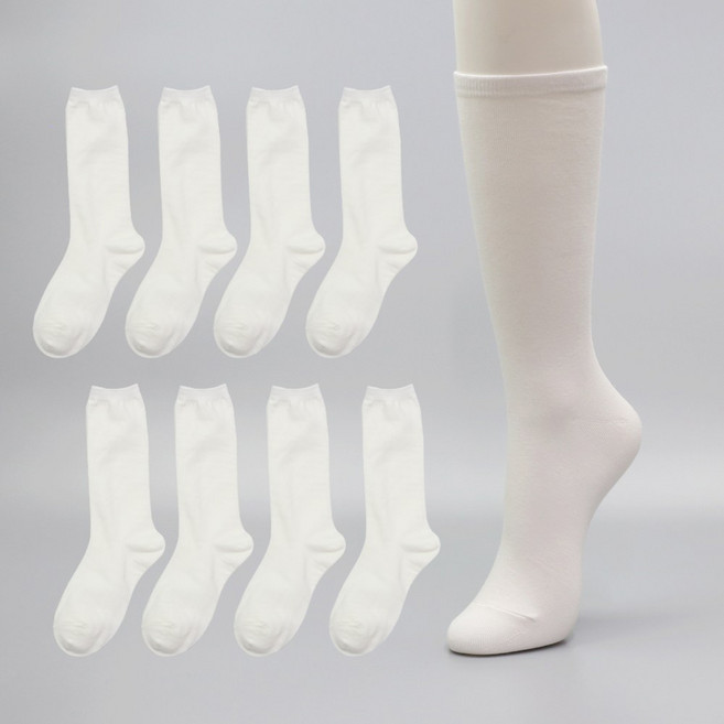 싹스윕 여성용 베이직 하이롱 장목 양말 8p 세트 22cm