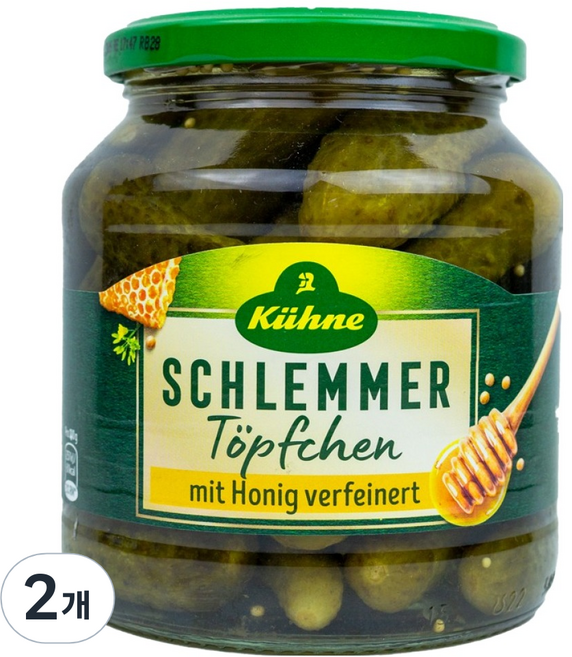 퀴네 슬램머퇴프첸 단맛 피클, 530g, 2개