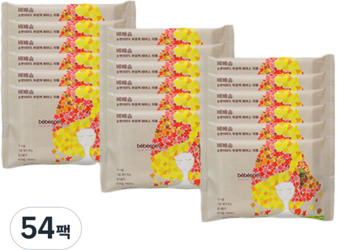 베베솜 일회용 페이스타올, 10매, 54개