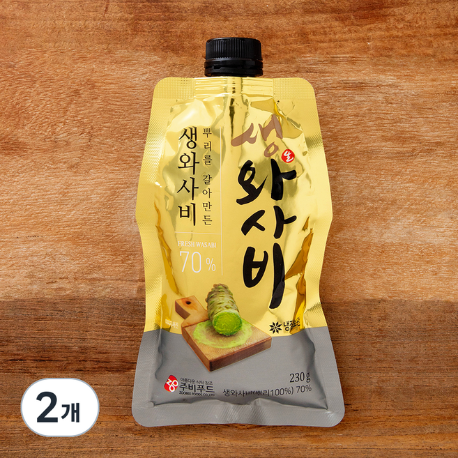 뿌리를 갈아만든 생와사비 70%, 230g, 2개