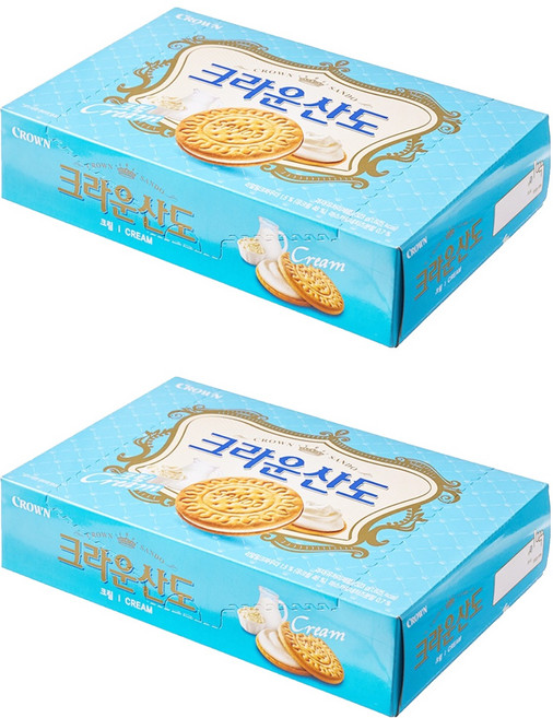 크라운산도 크림, 323g, 2개