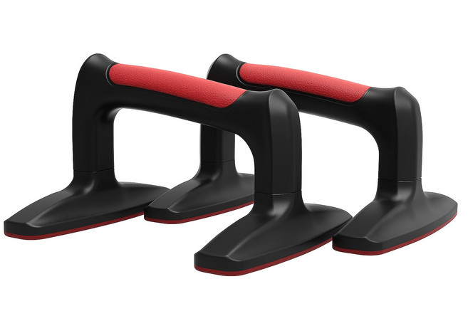 윈클로 홈 피트니스 푸쉬업바 가슴운동 팔굽혀펴기 2p, 레드블랙