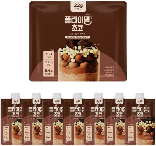 飛磨巧克力拿鐵奶昔, 7入, 1組
