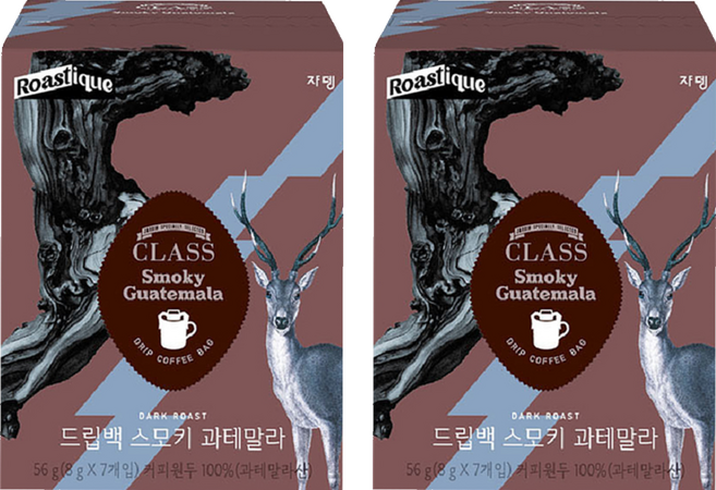클래스 로스티크 쟈뎅 드립백 스모키 과테말라, 8g, 7개입, 2개