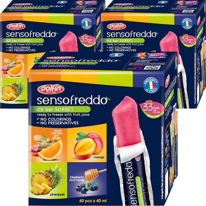 돌핀 센소프레도 얼려먹는 아이스바, 2.4L, 3개