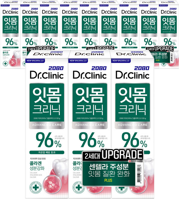 2080 닥터크리닉 잇몸치약 투, 120g, 12개