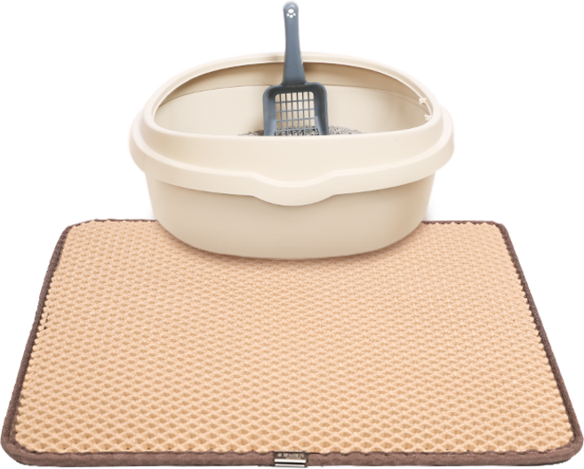 뽀시래기 고양이 사막화방지 뽕뽕매트, 베이지, 1개