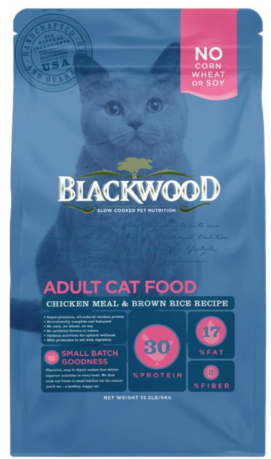 블랙우드 어덜트 고양이 건식사료, 닭, 1.82kg, 1개