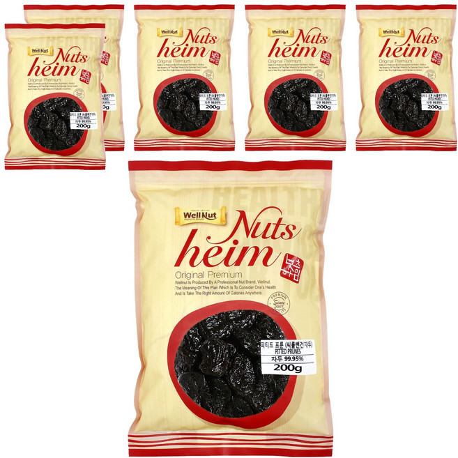 웰넛 자연두레 프룬 건자두, 200g, 6개