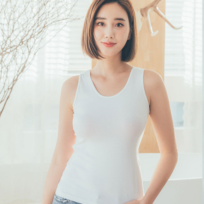 디에스도씨 여성용 통기성 순면 나시런닝 3p