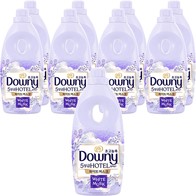 다우니 초고농축 호텔 컬렉션 섬유유연제 화이트 머스크 본품, 1.05L, 1개입, 9개