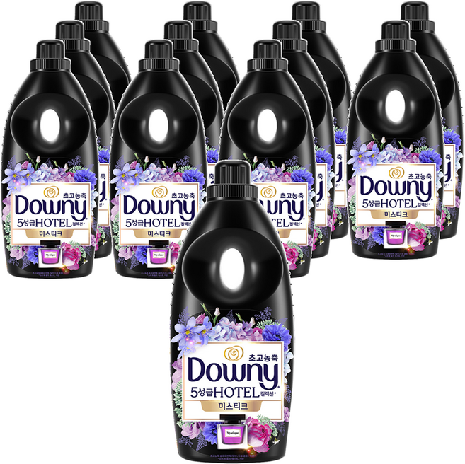 다우니 초고농축 호텔 컬렉션 섬유유연제 미스티크 본품, 1.05L, 12개