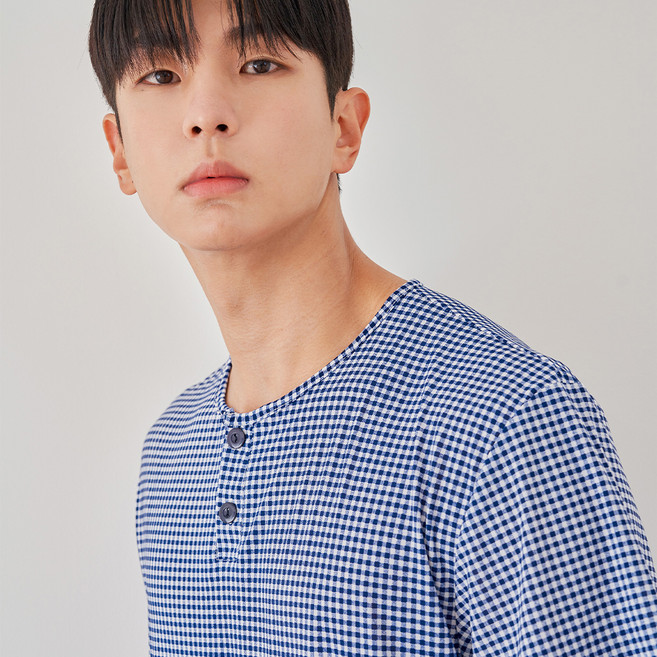 도씨 남성용 냉감 반팔 라운드 잠옷 세트 D3956