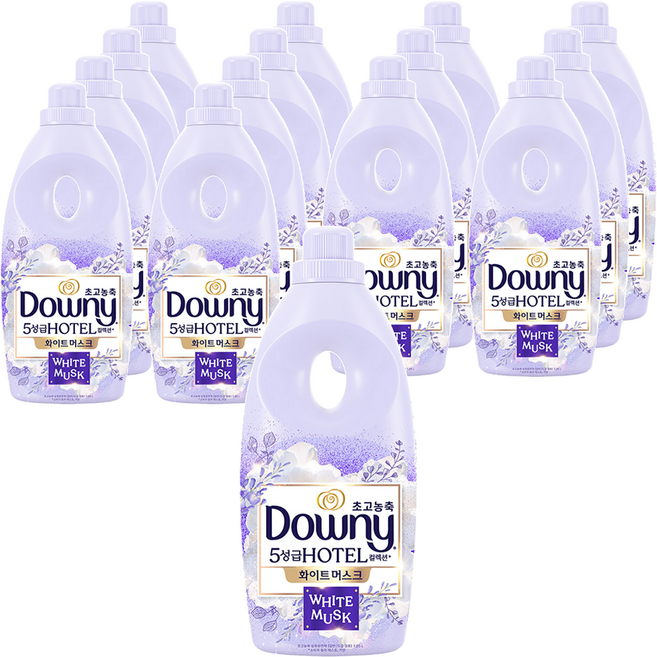 다우니 초고농축 호텔 컬렉션 섬유유연제 화이트 머스크 본품, 1.05L, 1개입, 15개