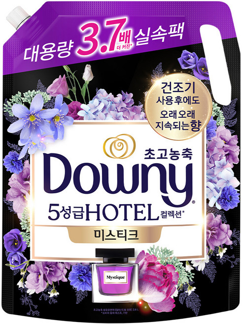다우니 초고농축 호텔 컬렉션 섬유유연제 미스티크 리필, 2.6L, 1개