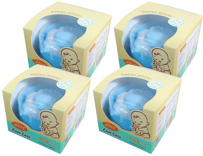 러브케어 베이비파우더 자동 분통 + 분첩, 4세트