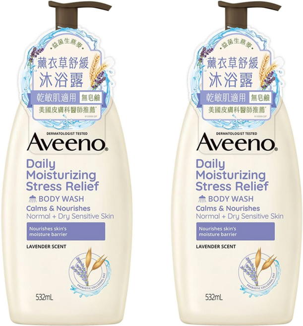 Aveeno 舒緩沐浴露 薰衣草, 532ml, 2瓶