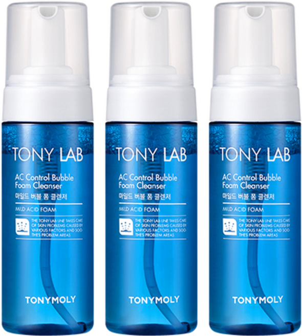 토니모리 토니 랩 에이씨 컨트롤 버블 폼 클렌저, 150ml, 3개