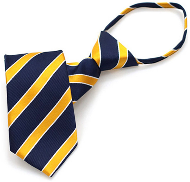 어바웃타이 사무엘 스트라이프 지퍼형 자동 넥타이