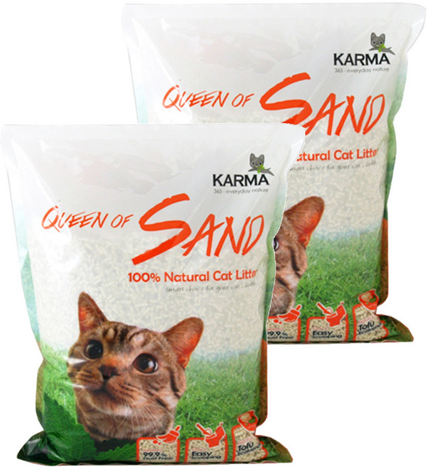 카르마 퀸오브샌드 고양이 모래, 7L, 2개, 오리지널