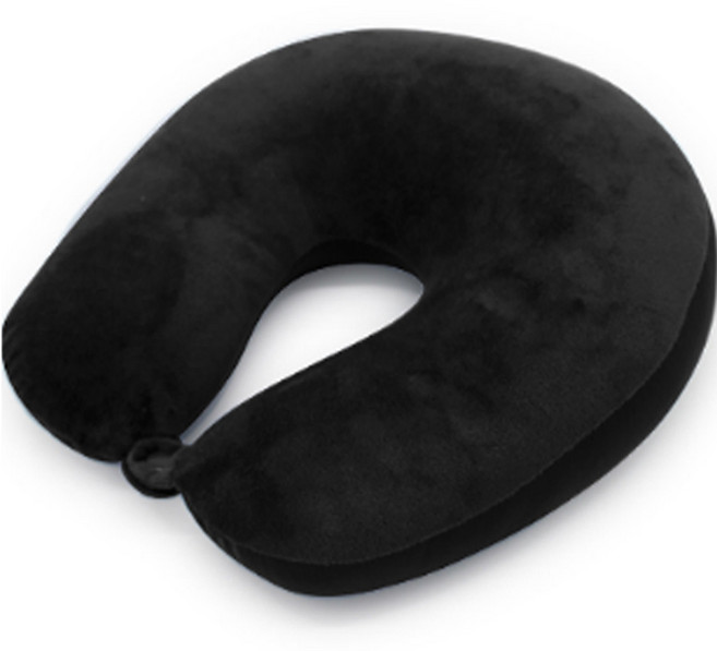 심플라인 메모리폼 벨벳 목쿠션, 블랙