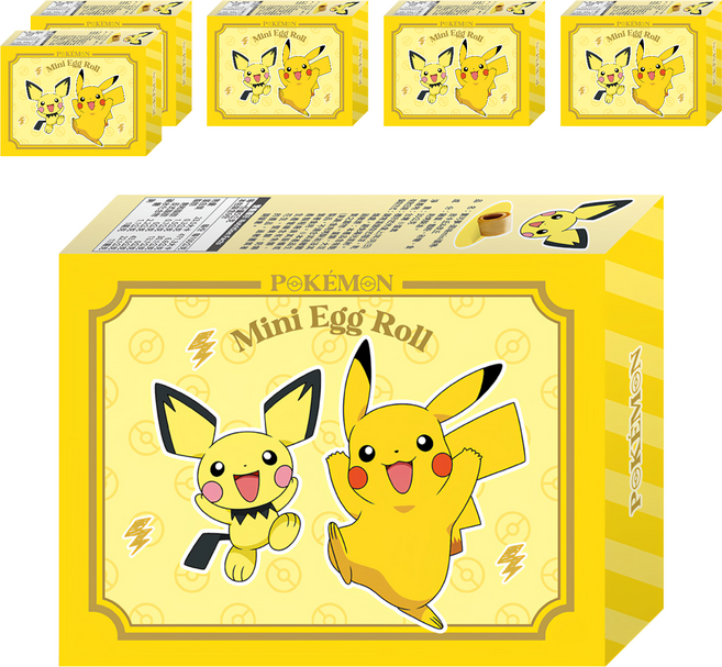 PoKeMoN 寶可夢 mini 蛋捲 皮卡丘&皮丘 SC-091, 30g, 6個