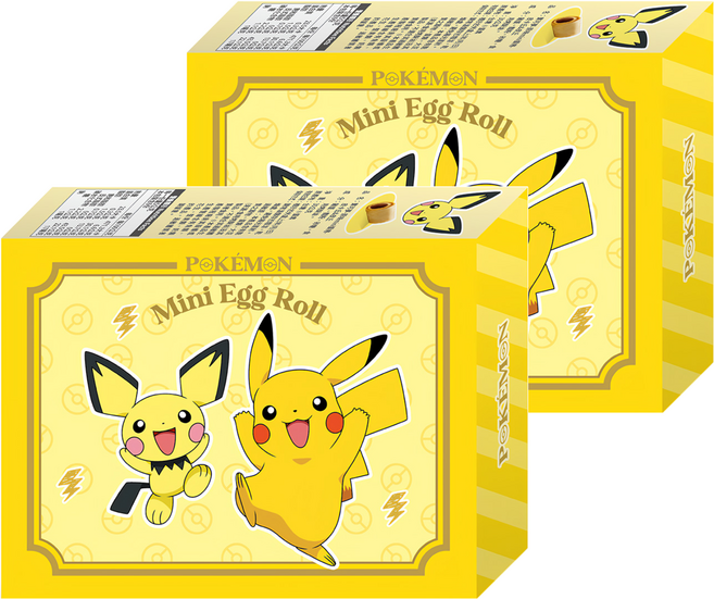 PoKeMoN 寶可夢 mini 蛋捲 皮卡丘&皮丘 SC-091, 30g, 2個