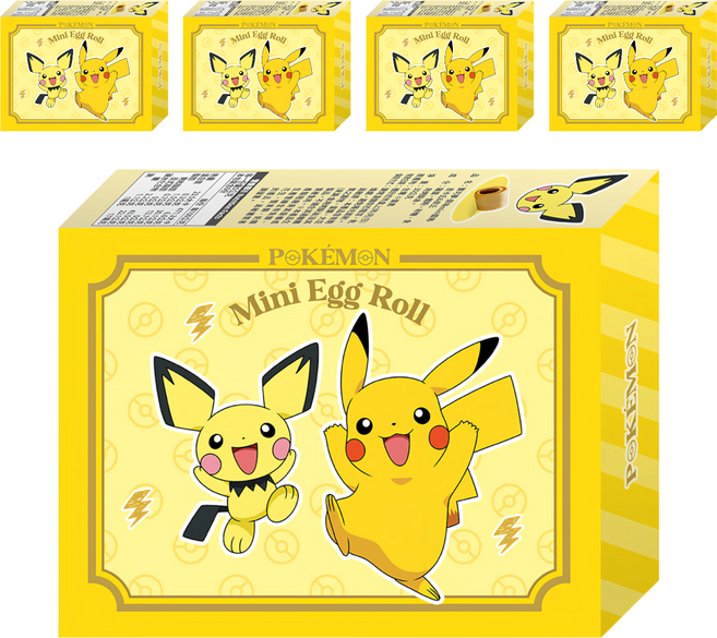 PoKeMoN 寶可夢 mini 蛋捲 皮卡丘&皮丘 SC-091, 30g, 5個