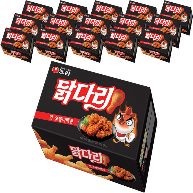 NONGSHIM 農心 雞腿造型餅乾 香辣碳烤口味, 66g, 16盒