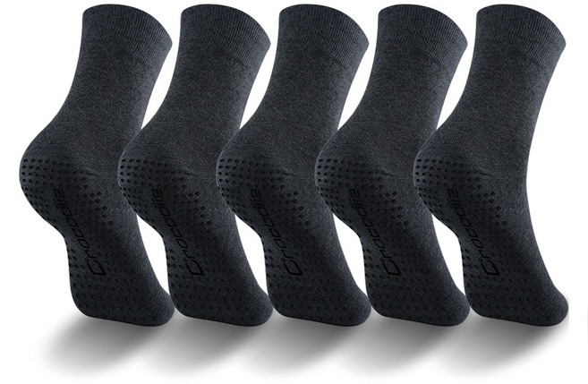 크로커다일 남성용 실버 넌슬립 양말 5족 세트 CD328