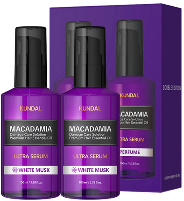 쿤달 울트라 세럼 헤어 에센스 화이트머스크향, 100ml, 2개 - 쿠팡