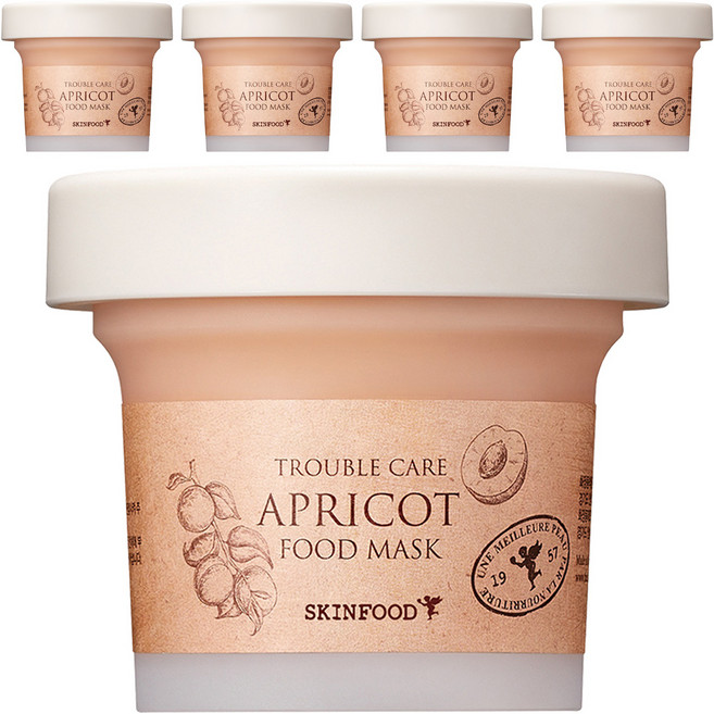 스킨푸드 살구 푸드 마스크 120g, 1개입, 5개