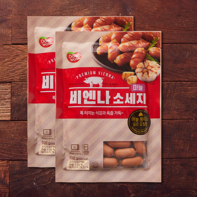 동원 마늘 비엔나, 300g, 2개