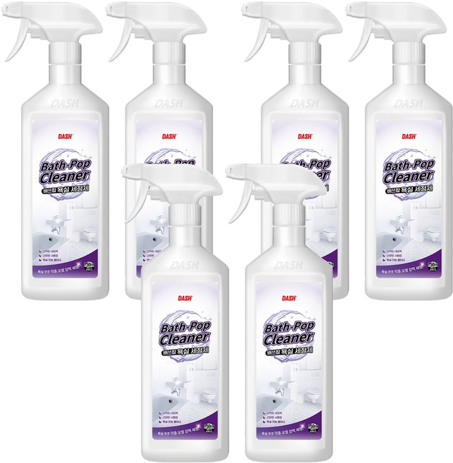 DASH 배쓰팝 욕실청소세제, 750ml, 6개