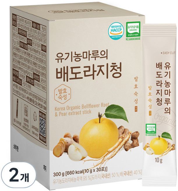 유기농마루 배도라지청 스틱형, 10g, 30개입, 2개