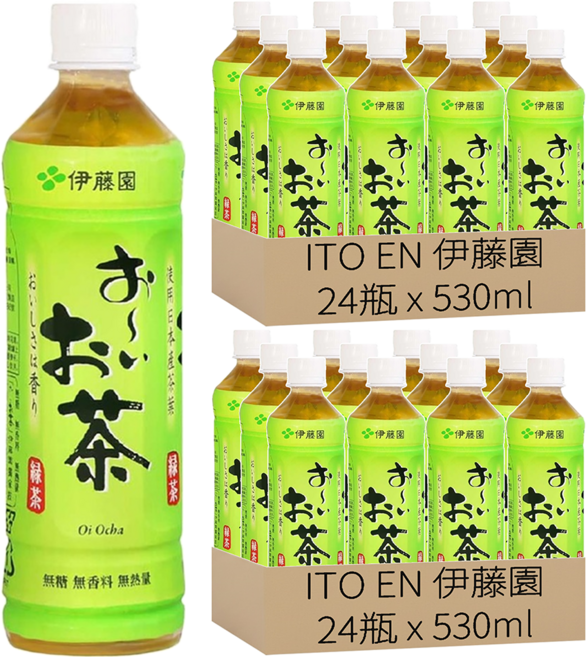 ITO EN 伊藤園 綠茶, 530ml, 48瓶