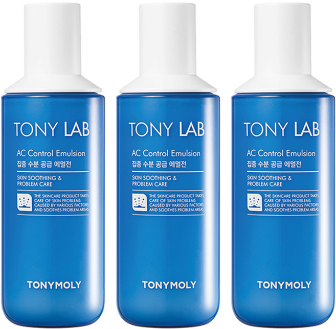 TONYMOLY Tony Lab草本淨痘鎮靜保濕乳, 160ml, 3瓶