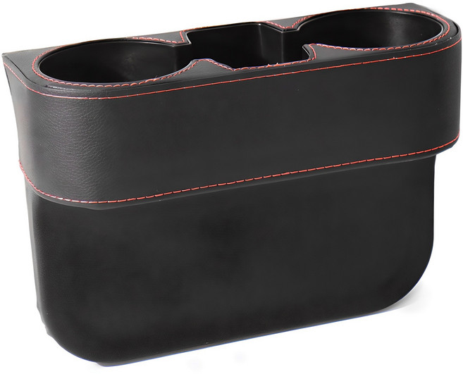 벤오토 차량용 틈새가죽 컵홀더, 1개, 블랙