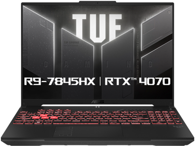 에이수스 2024 TUF 게이밍 A16 라이젠9 라이젠 7000 시리즈 지포스 RTX 4070, Mecha Gray, 1536GB, 16GB, Win11 Home, FA607PI-QT037