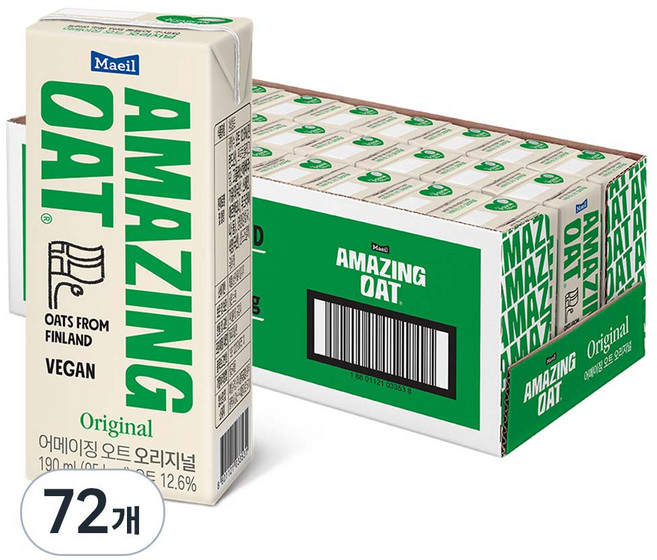 어메이징오트 오리지널 혼합음료, 190ml, 72개