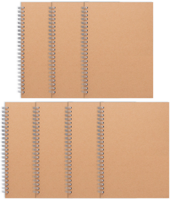 단순생활 스프링노트 A5, 크라프트, 7개