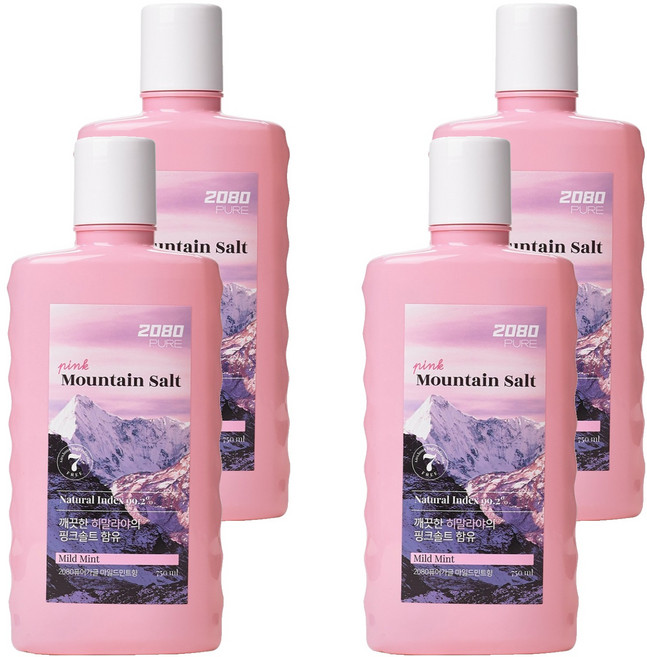 2080 퓨어 핑크솔트 가글, 750ml, 4개