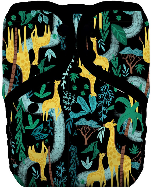 THIRSTIES 成長型 口袋式布尿布 適合0-36個月的寶寶, Stand Tall 黑色, 1件