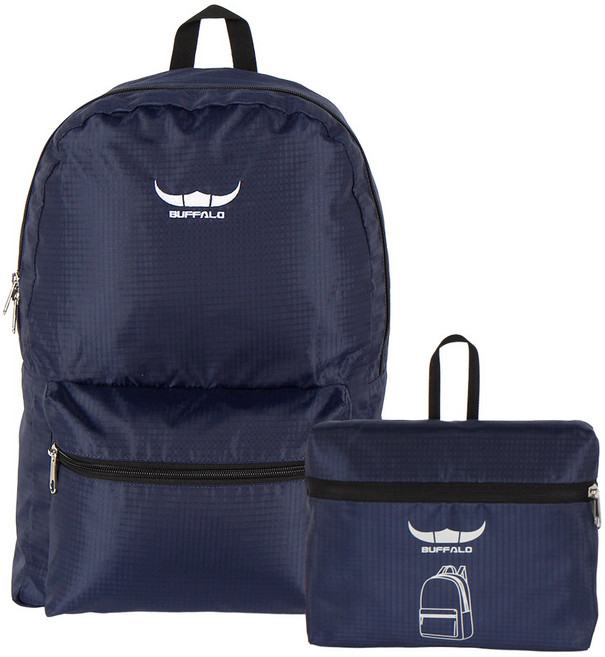 버팔로 패커블 접이식 포켓 여행 보조 배낭, 네이비