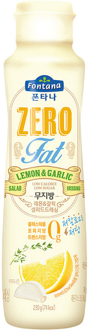 폰타나 저당 저칼로리 무지방 레몬갈릭 드레싱, 230g, 1개