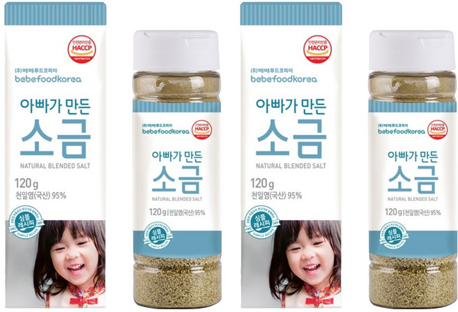 베베푸드 아빠가 만든 소금, 천일염, 2개, 120g
